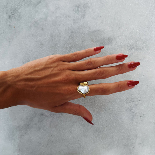 PEARL RING GOLD