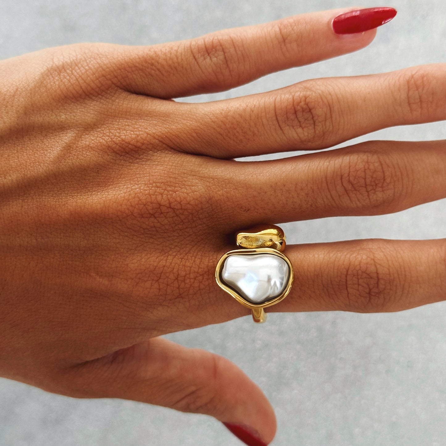 PEARL RING GOLD