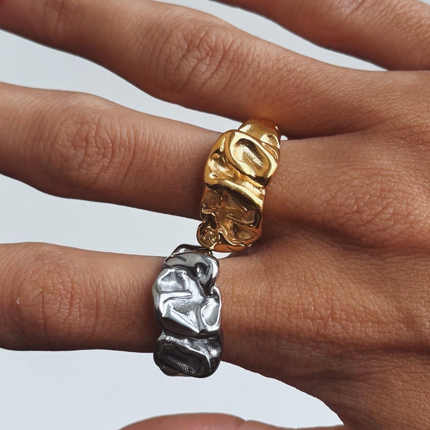 CROISSANT RING SILVER