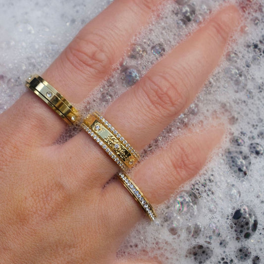 ZENIA ROTATING WELLNESS RING GOLD