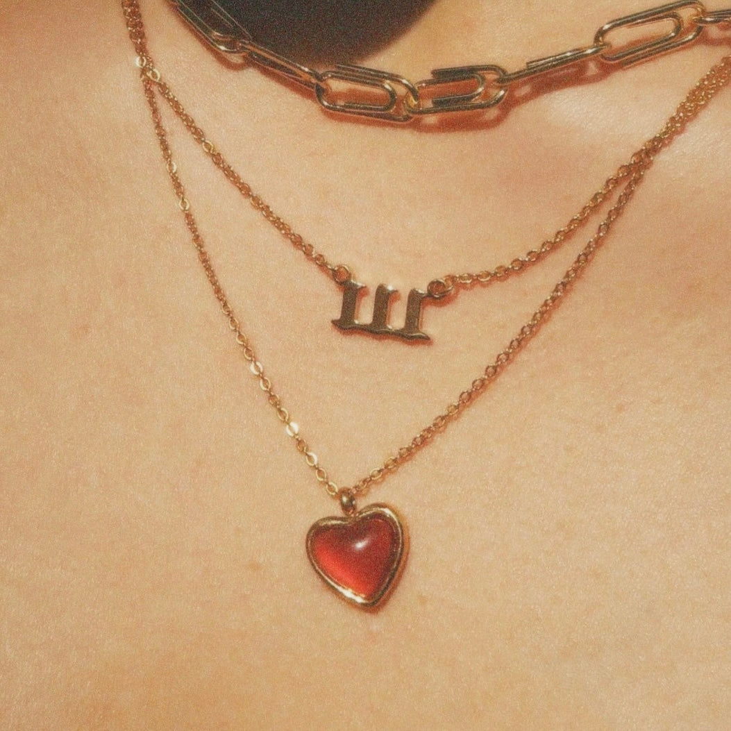 LAVA HEART NECKLACE GOLD