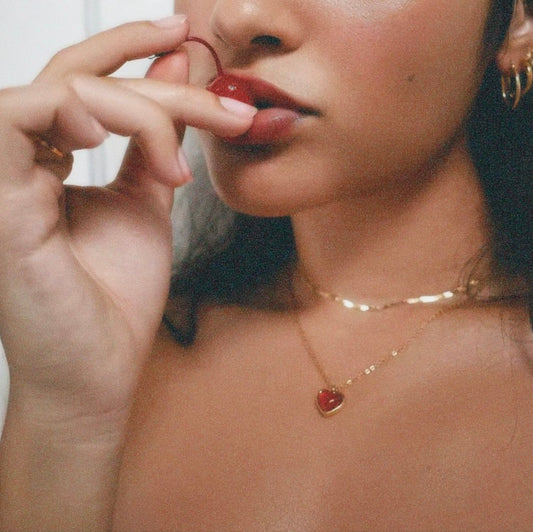 LAVA HEART NECKLACE GOLD