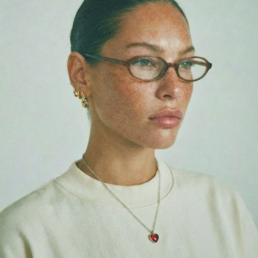 LAVA HEART NECKLACE SILVER