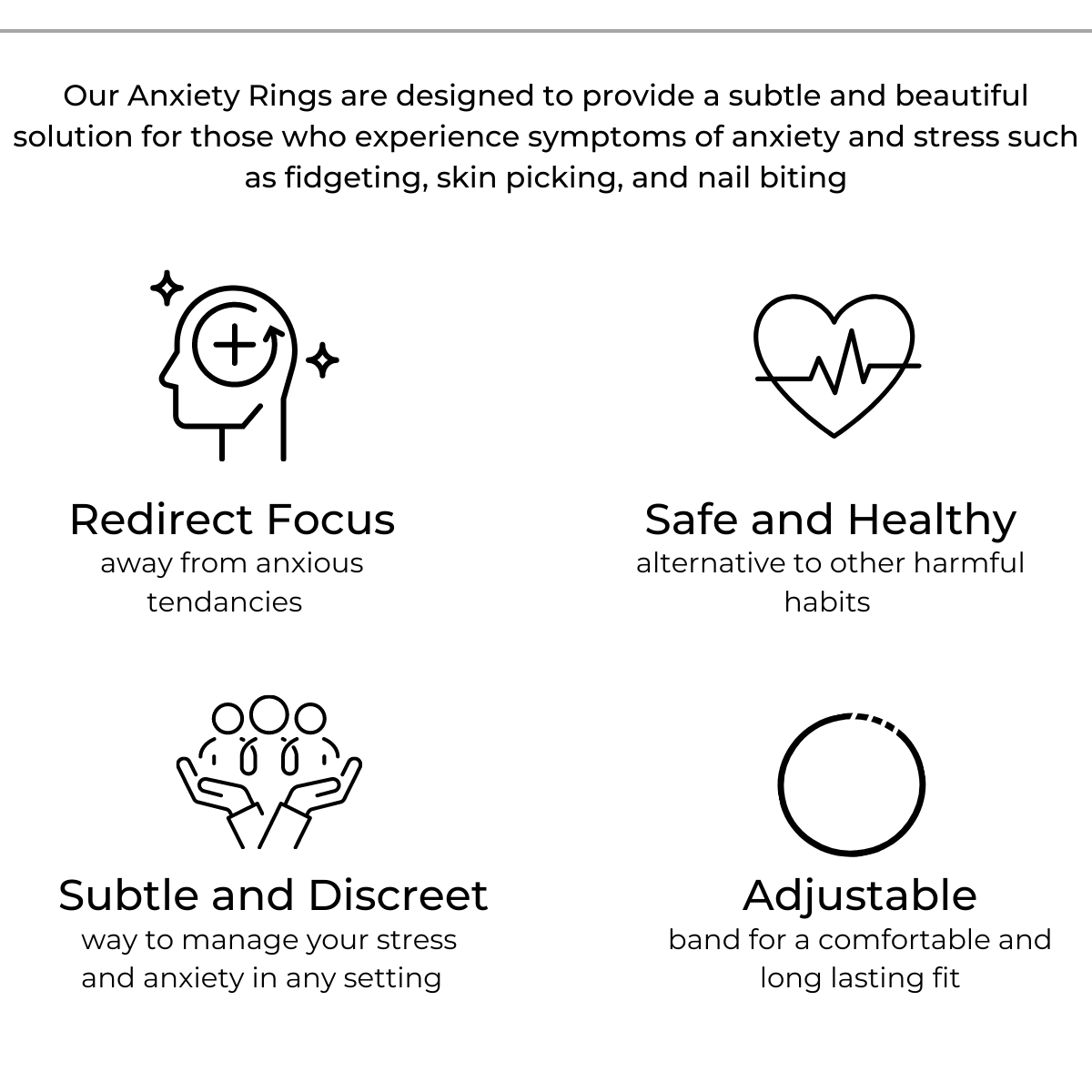 SERENE SLIDING WELLNESS RING SILVER