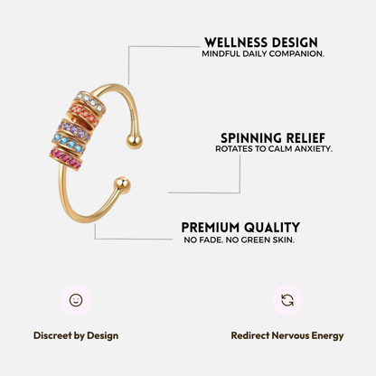BRIGHTER SLIDING WELLNESS RING GOLD