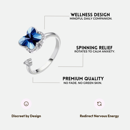 OCEAN SPINNER WELLNESS RING SILVER