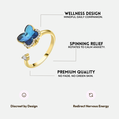 OCEAN SPINNER WELLNESS RING GOLD