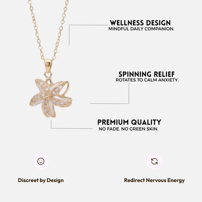 STAR SPINNER WELLNESS NECKLACE GOLD WHITE