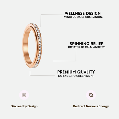 HARMONY ROTATING WELLNESS RING ROSE