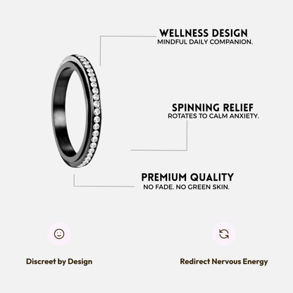 HARMONY ROTATING WELLNESS RING BLACK