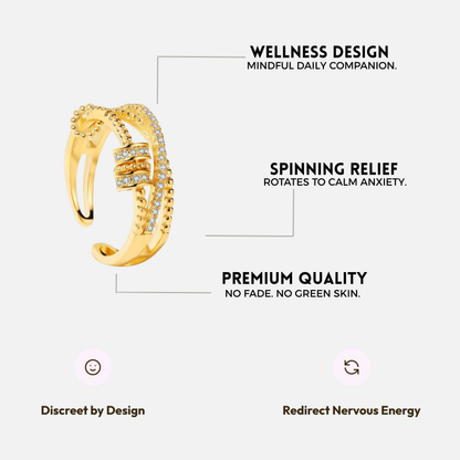 SERENE SLIDING WELLNESS RING GOLD