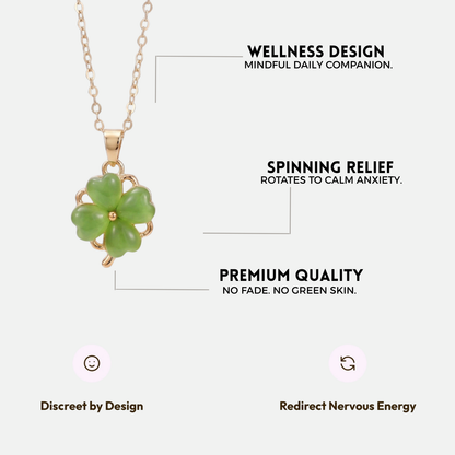 CLOVER SPINNER WELLNESS NECKLACE GOLD