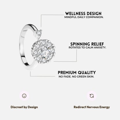 ARIA SPINNER WELLNESS RING SILVER