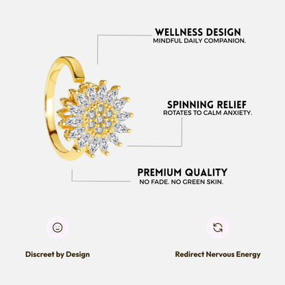 SUN SPINNER WELLNESS RING GOLD