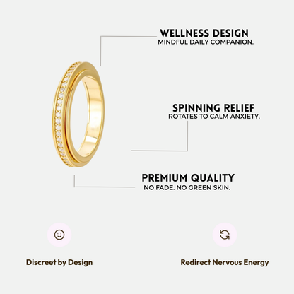ANXIETY RELIEF WELLNESS RING GOLD