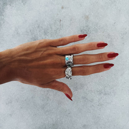 CROISSANT RING SILVER