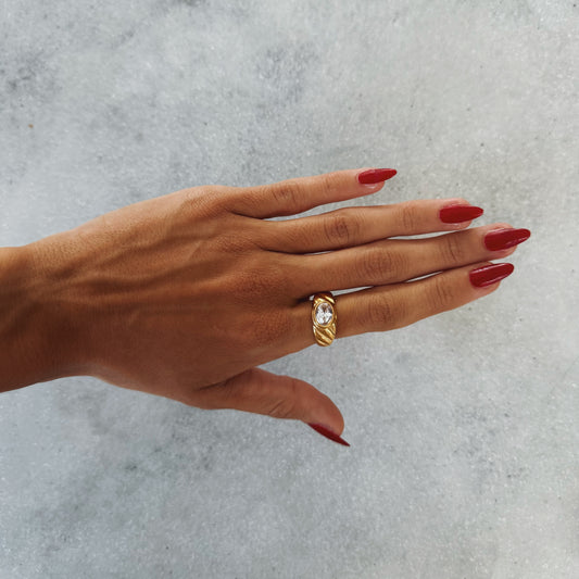 ICED RING GOLD