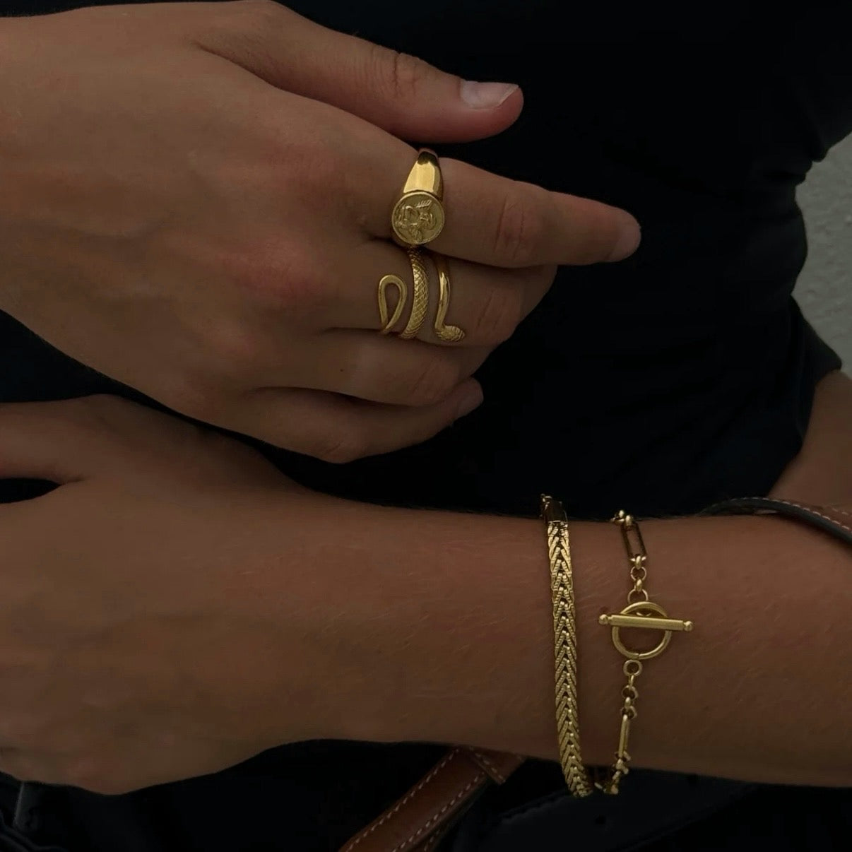 SNAKE RING GOLD