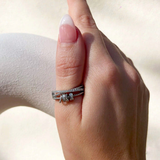 SERENE SLIDING WELLNESS RING SILVER