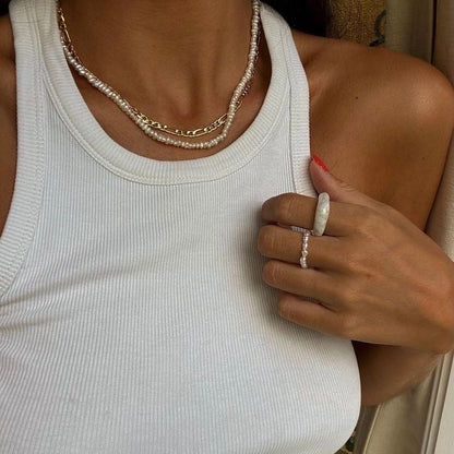 PEARL ROTATING WELLNESS RING GOLD