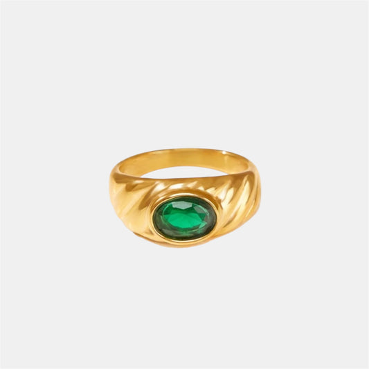 EMERALD FLAME RING GOLD