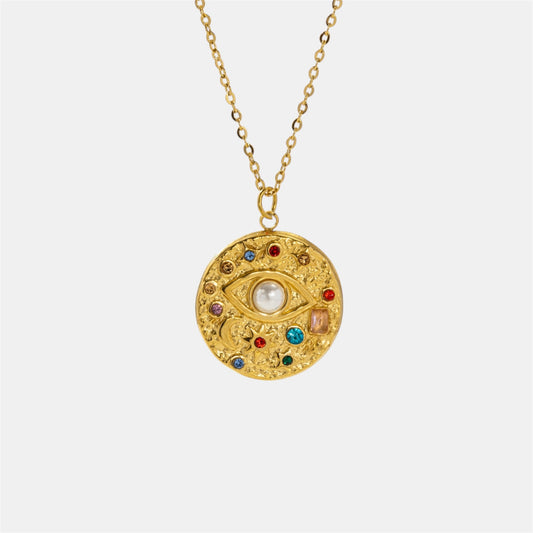 MYSTIC PEARL EYE NECKLACE GOLD