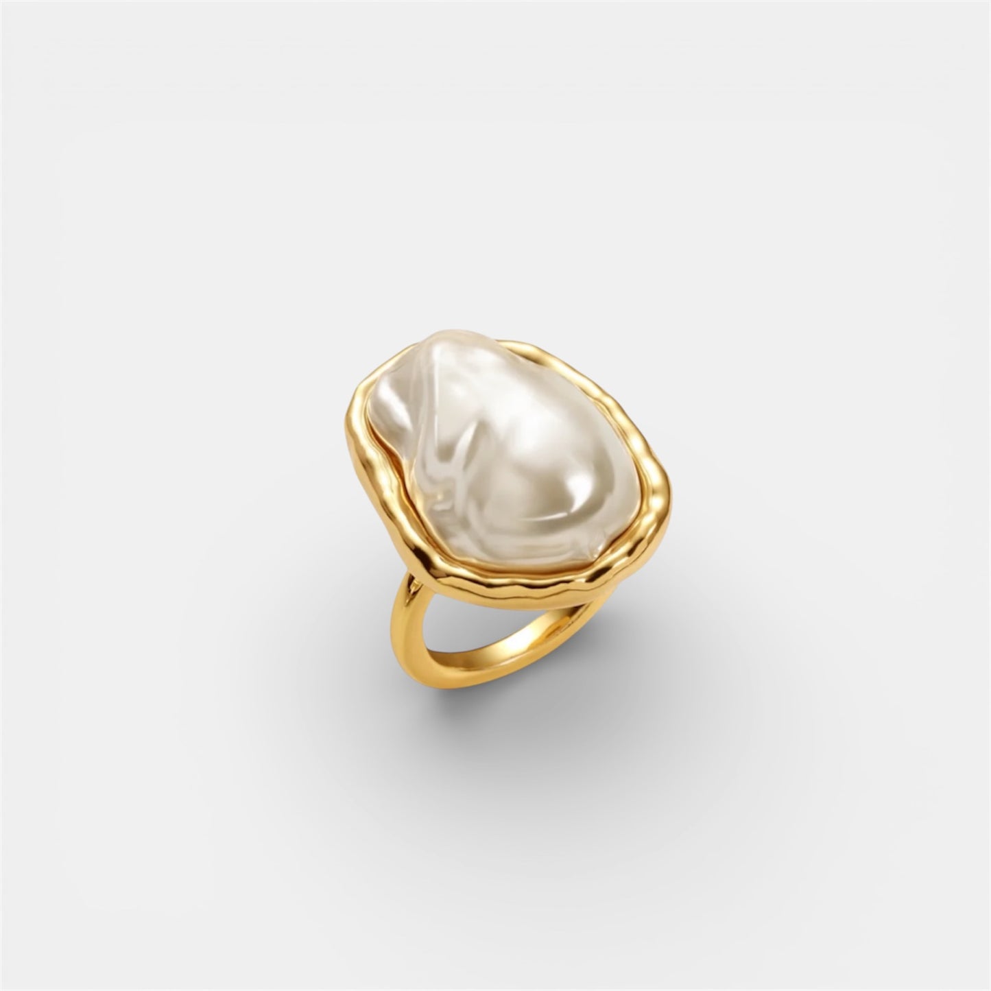 AURA PEARL RING GOLD