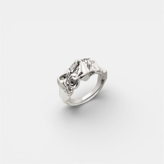 CROISSANT RING SILVER