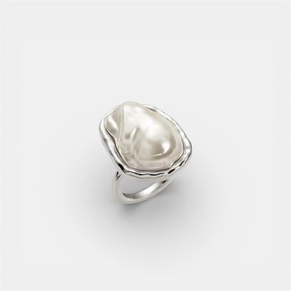 AURA PEARL RING SILVER