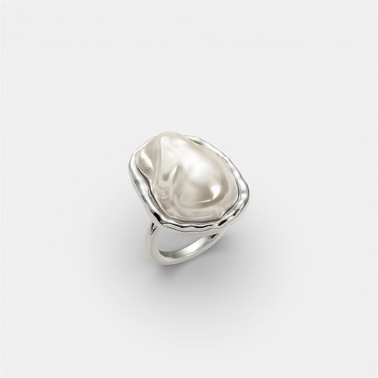 AURA PEARL RING SILVER
