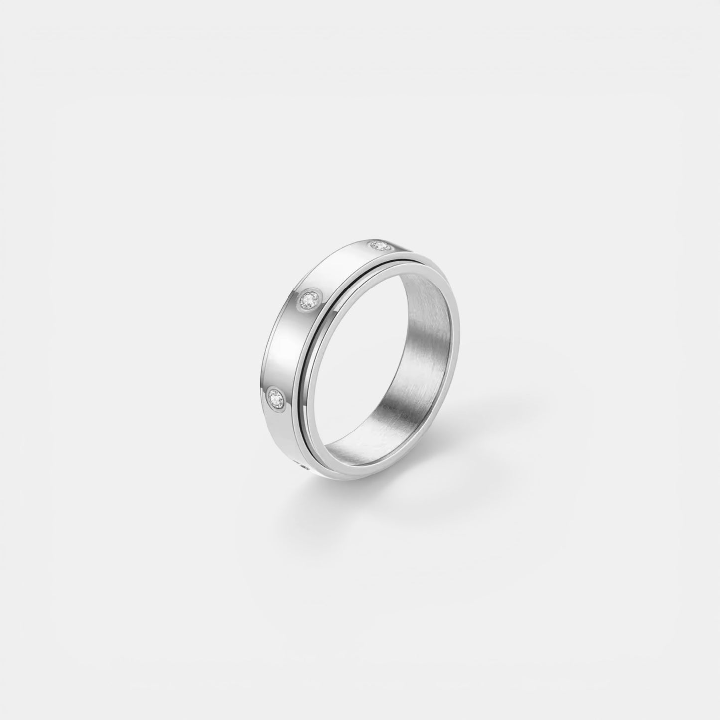 SOUL ROTATING WELLNESS RING SILVER