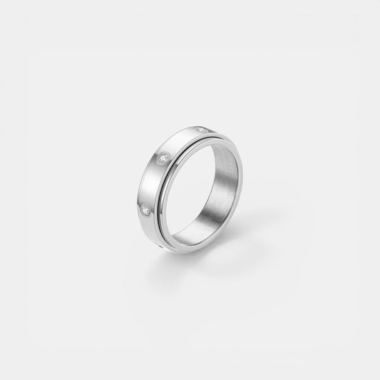 SOUL ROTATING WELLNESS RING SILVER
