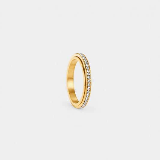 ZENIA ROTATING WELLNESS RING GOLD