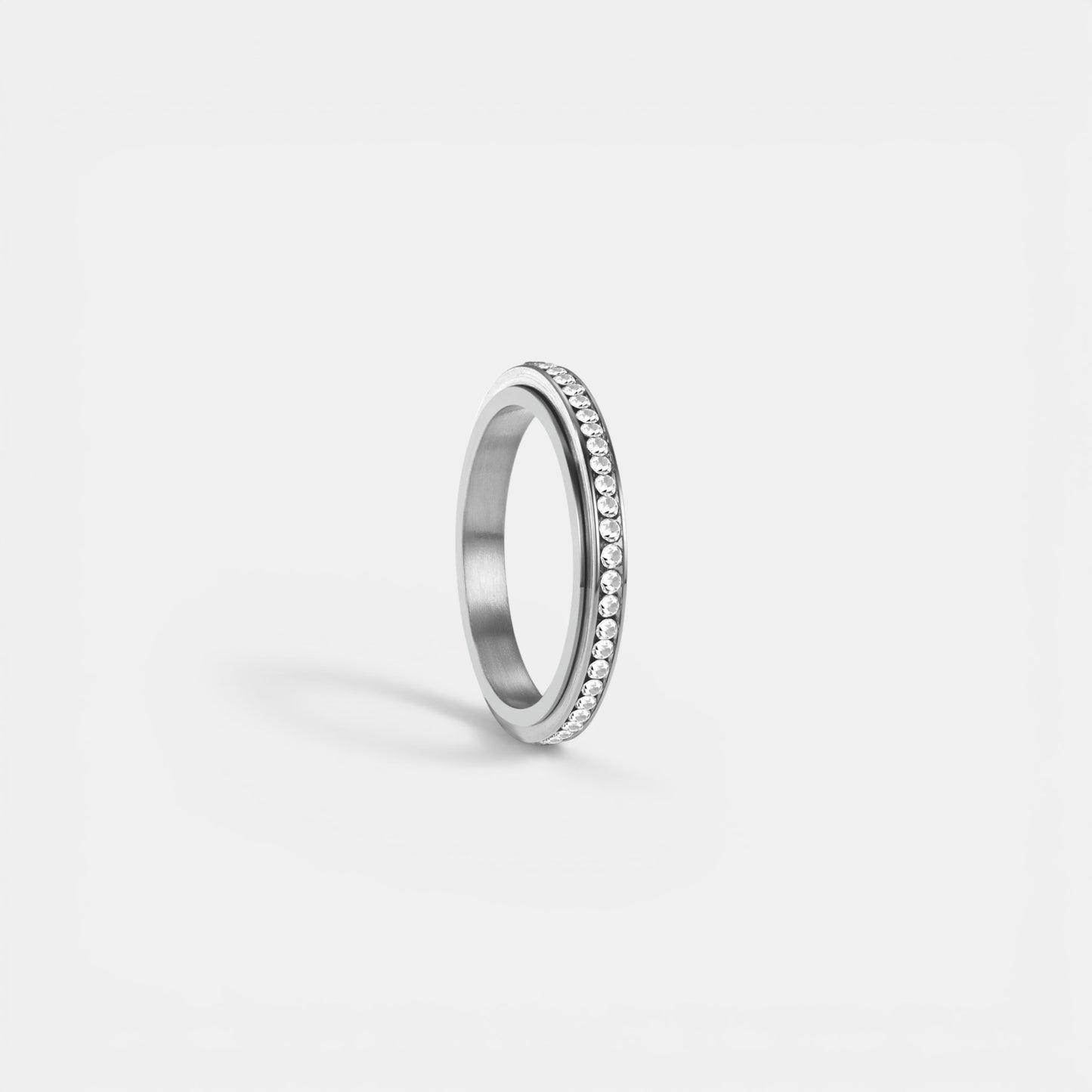 HARMONY ROTATING WELLNESS RING SILVER