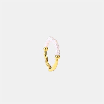 PEARL ROTATING WELLNESS RING GOLD