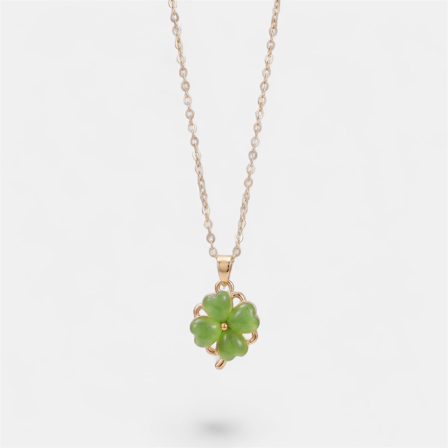 CLOVER SPINNER WELLNESS NECKLACE GOLD