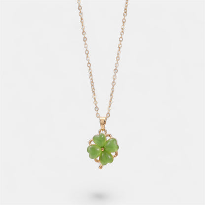 CLOVER SPINNER WELLNESS NECKLACE GOLD
