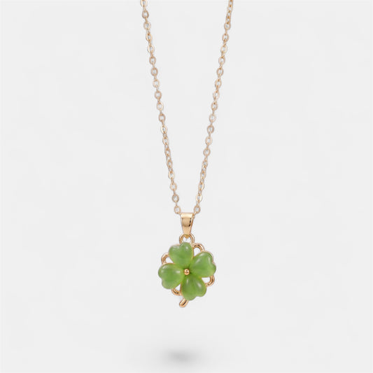 CLOVER SPINNER WELLNESS NECKLACE GOLD