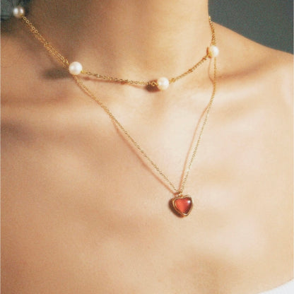 LAVA HEART NECKLACE GOLD