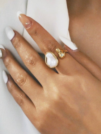 PEARL RING GOLD