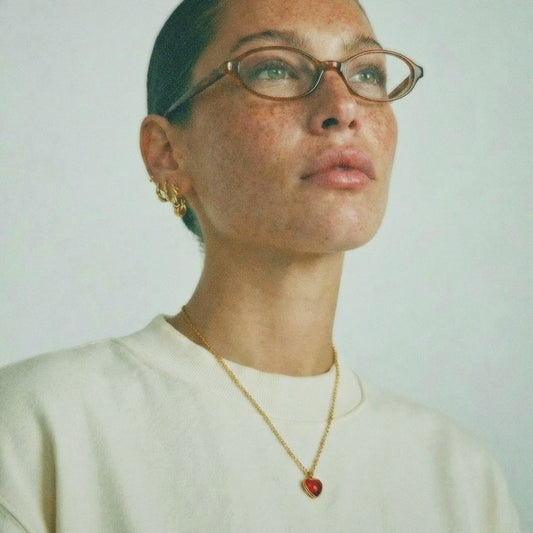 LAVA HEART NECKLACE GOLD