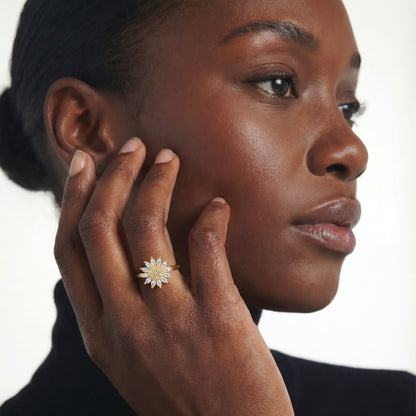 SUN SPINNER WELLNESS RING GOLD