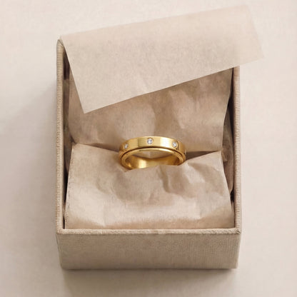 SOUL ROTATING WELLNESS RING GOLD