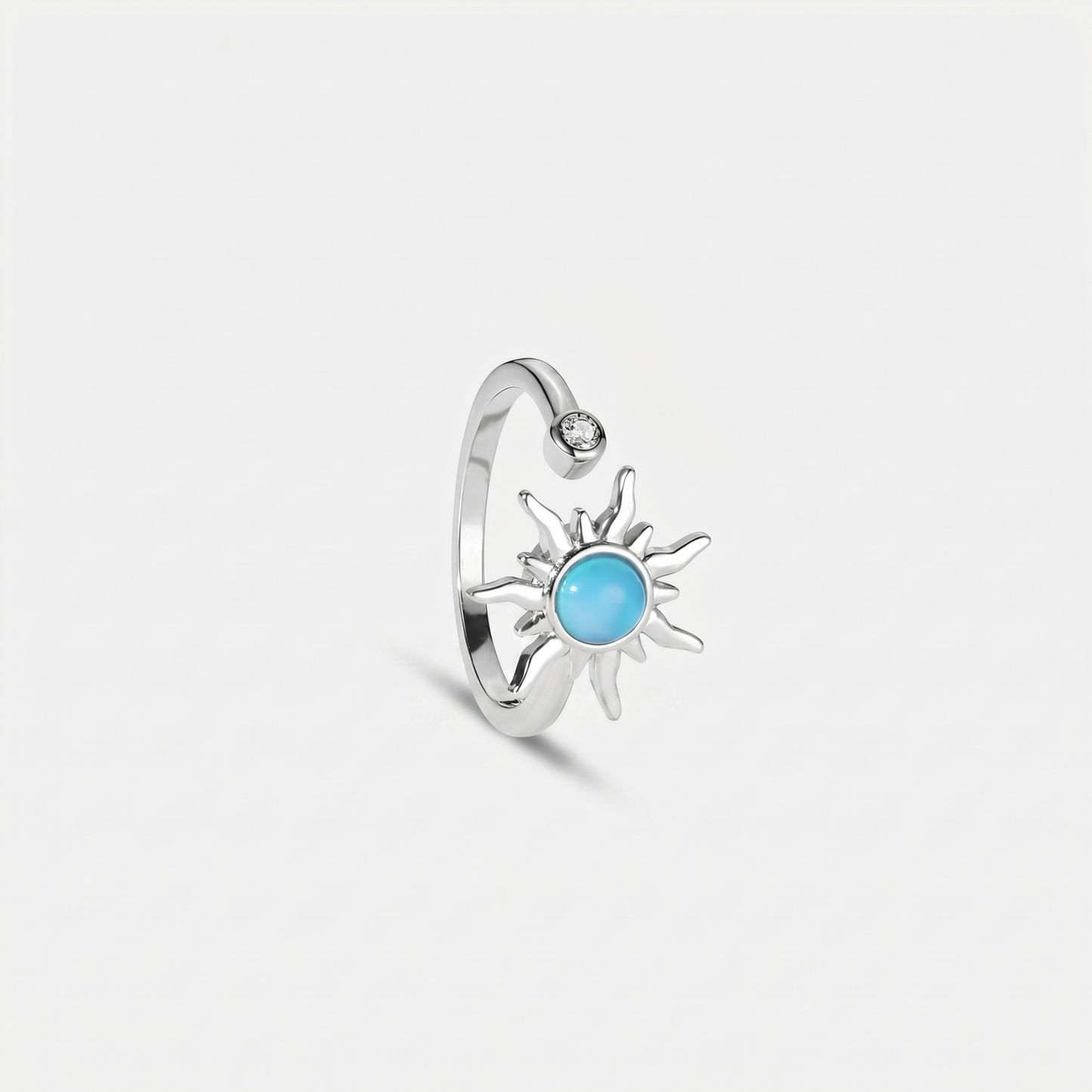 SUNNY SPINNER WELLNESS RING SILVER