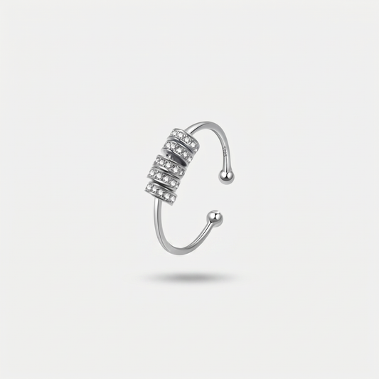 BRIGHTER SLIDING WELLNESS RING SILVER