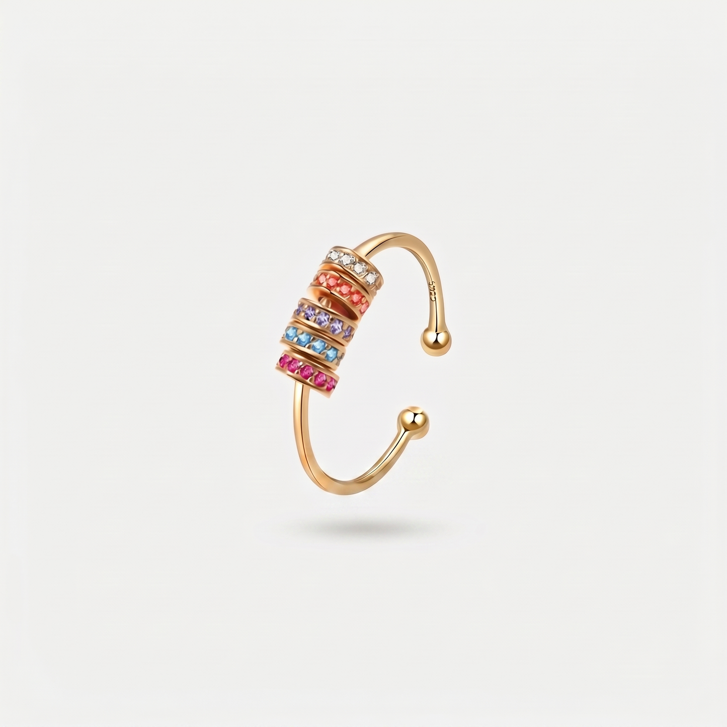 BRIGHTER SLIDING WELLNESS RING GOLD