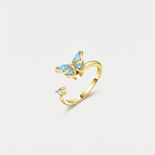 BUTTERFLY SPINNER WELLNESS RING GOLD