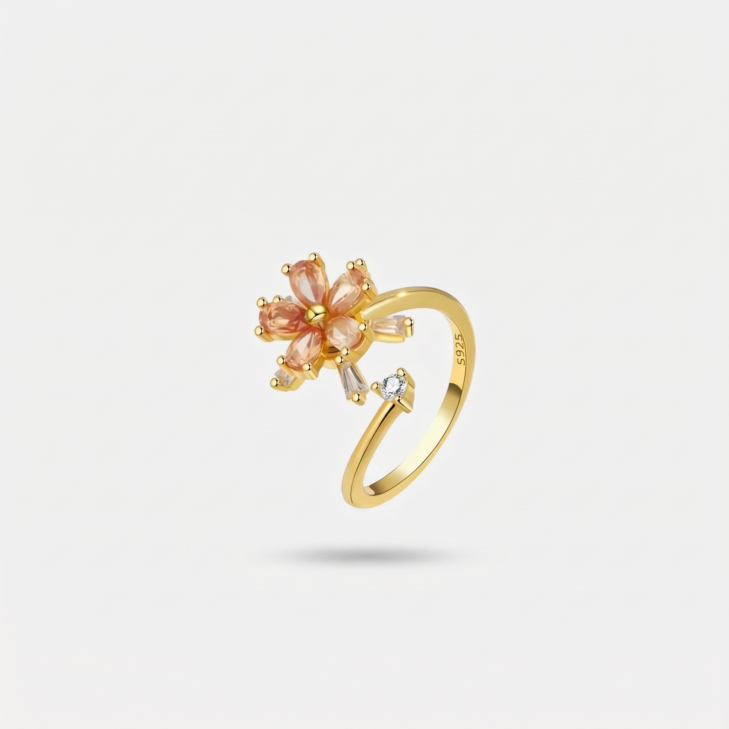 FLOWER SPINNER WELLNESS RING GOLD