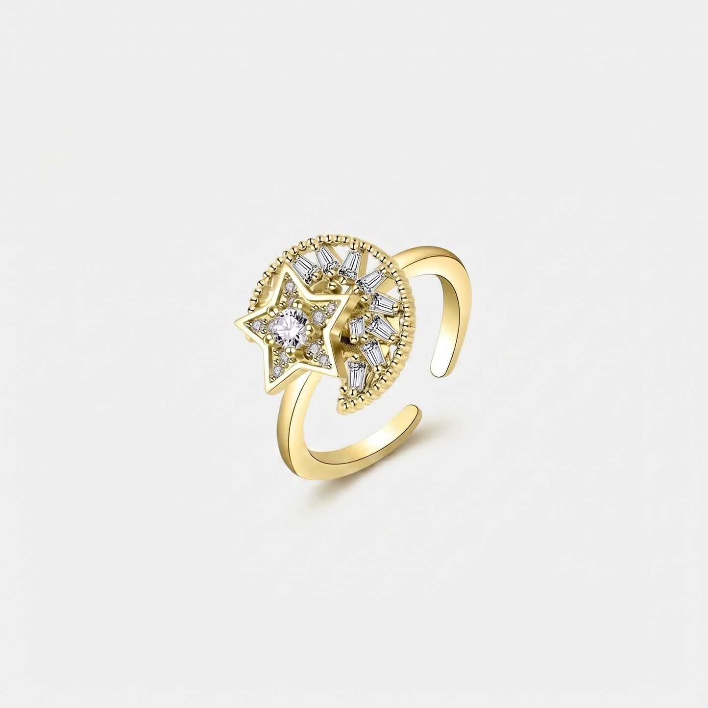 MOONLIGHT SPINNER WELLNESS RING GOLD