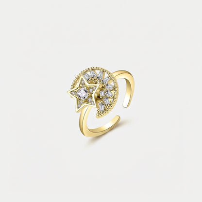 MOONLIGHT SPINNER WELLNESS RING GOLD